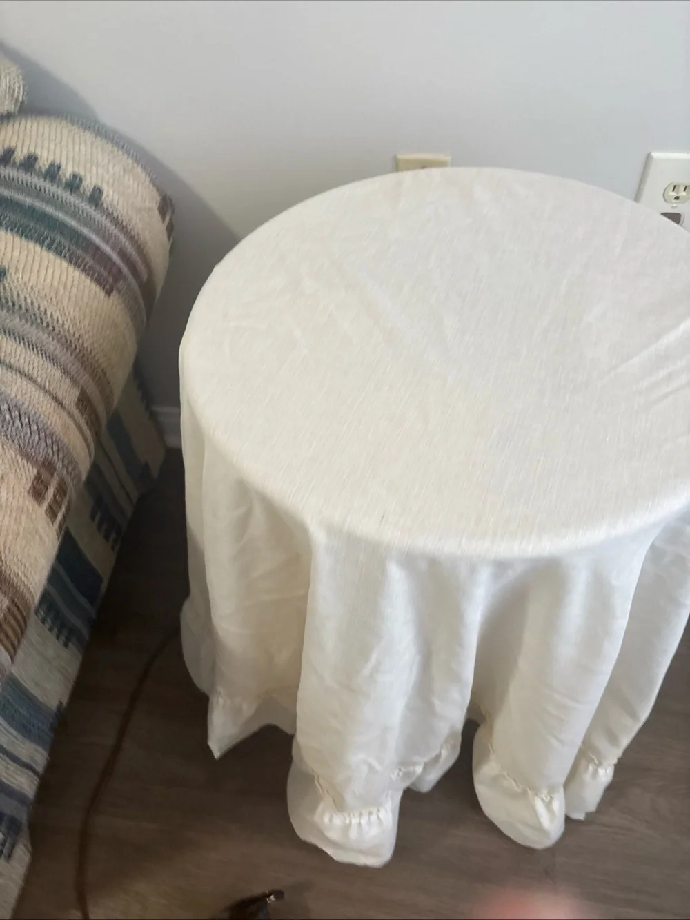 Vintage Cream Round Tablecloth